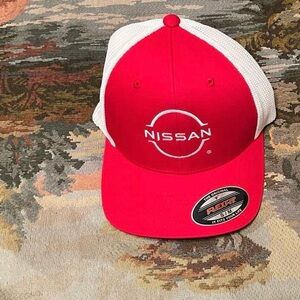 Nissan Red & White Truckers Flexfit Hat